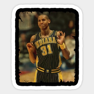 Reggie Miller - Vintage Design Of Basketball Sticker